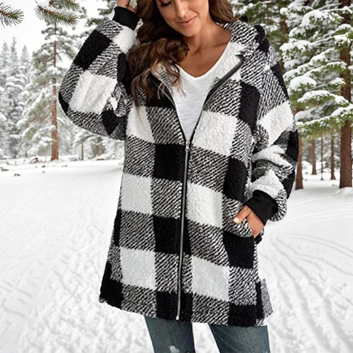 Stilla | Jakke Vinter Patchwork - Lang Stilla | Jakke med Hætte