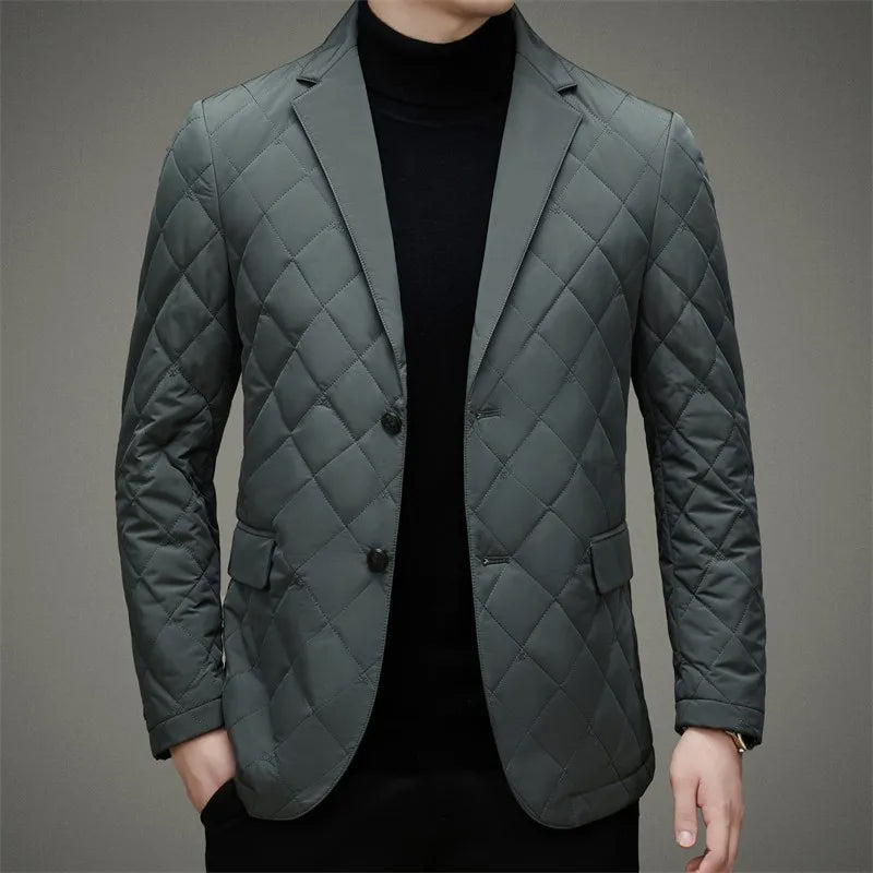 Stilla | Herre Steppjakke - Blazer-stil med reverskrave