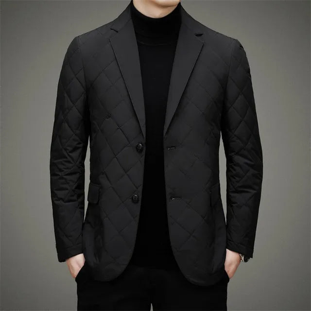 Stilla | Herre Steppjakke - Blazer-stil med reverskrave