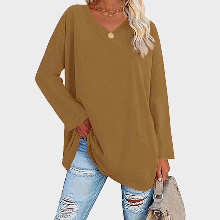 Stilla | Elegant Bluse med Lange Ærmer og V-hals