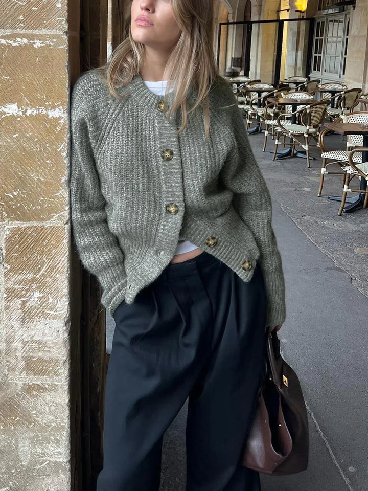 Stilla | Dame Cardigan med knapdetaljer