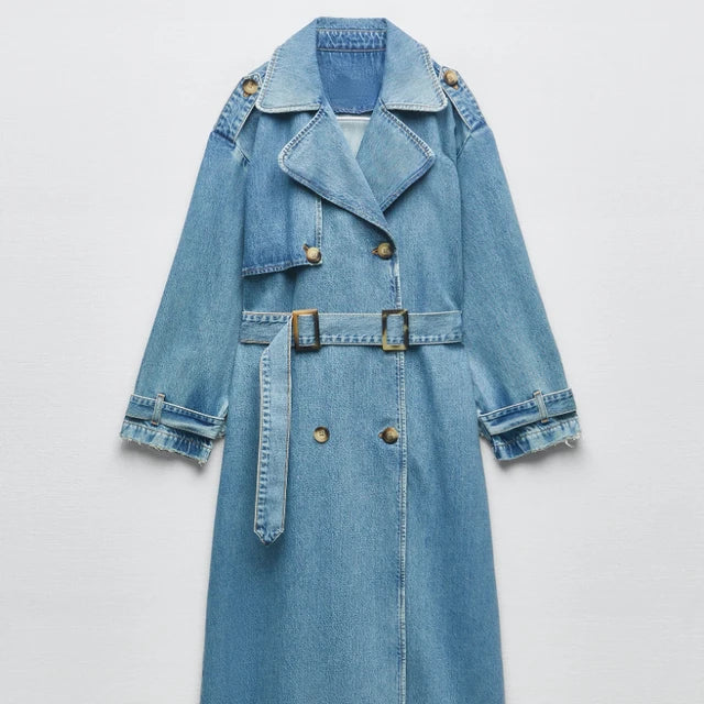 Stilla | Moderne Jeans Trenchcoat til kvinder