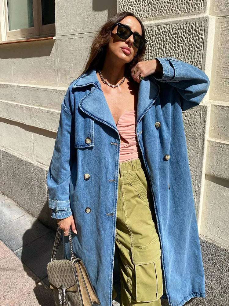 Stilla | Moderne Jeans Trenchcoat til kvinder