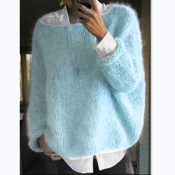 Stilla | Oversize Sweatshirt Med Skulderfri Form Og Plys Effekt