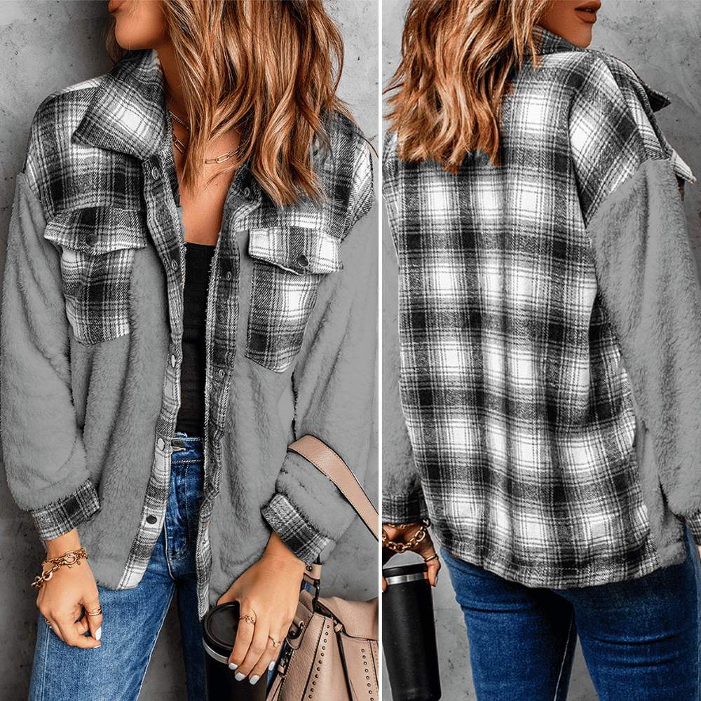 Stilla | Varm Ternet Fleece-bluse Til Damer
