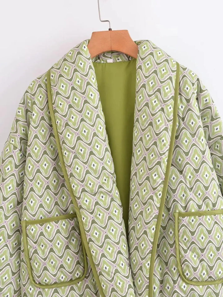 Stilla | Åben Quiltet Jakke I Boho Stil
