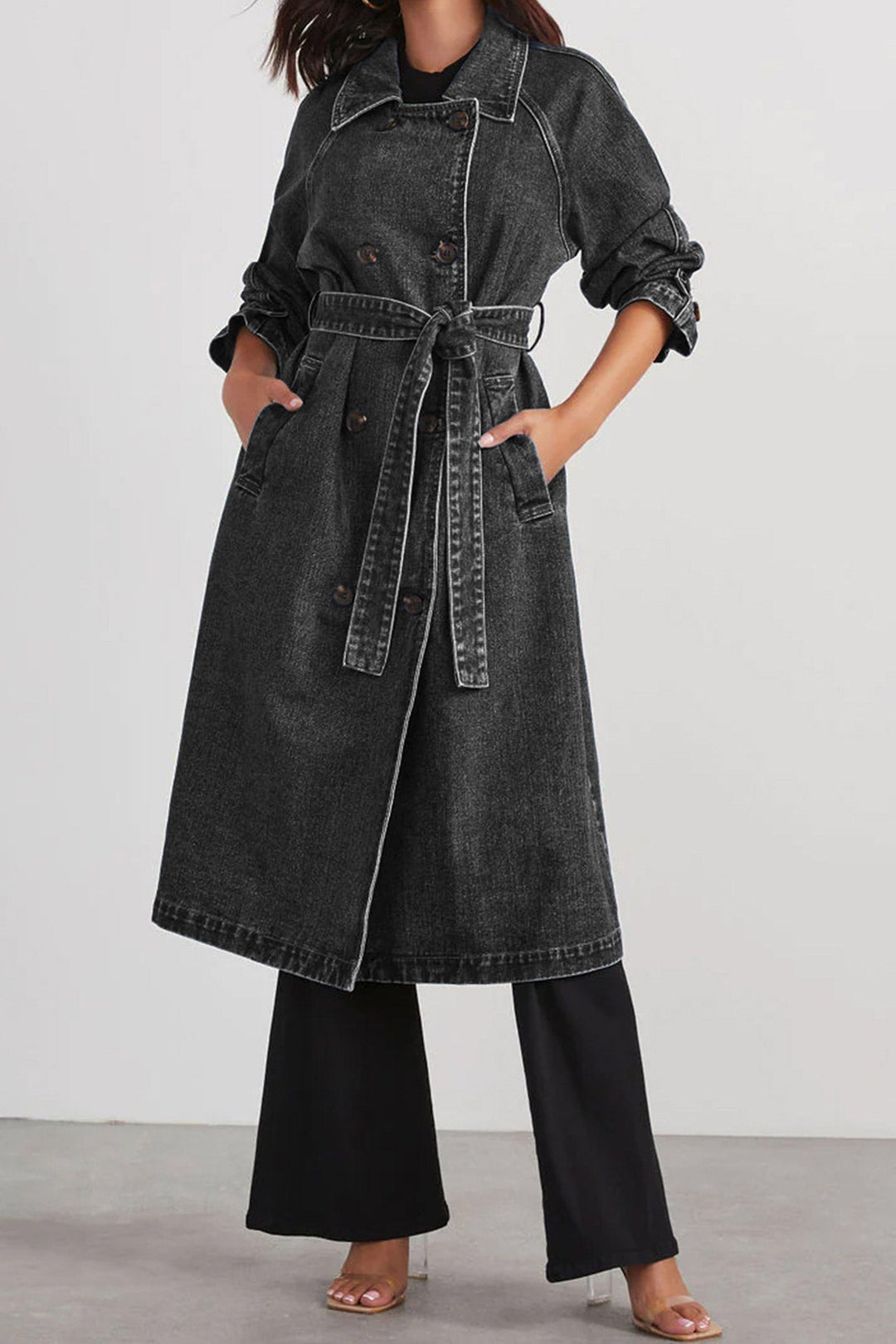 Stilla | Variabel Jeans Trenchcoat Med Stropper
