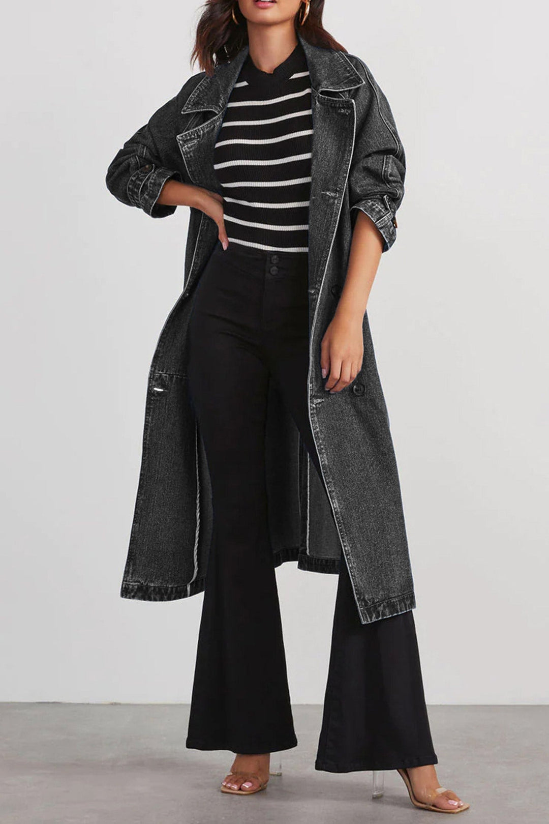 Stilla | Variabel Jeans Trenchcoat Med Stropper