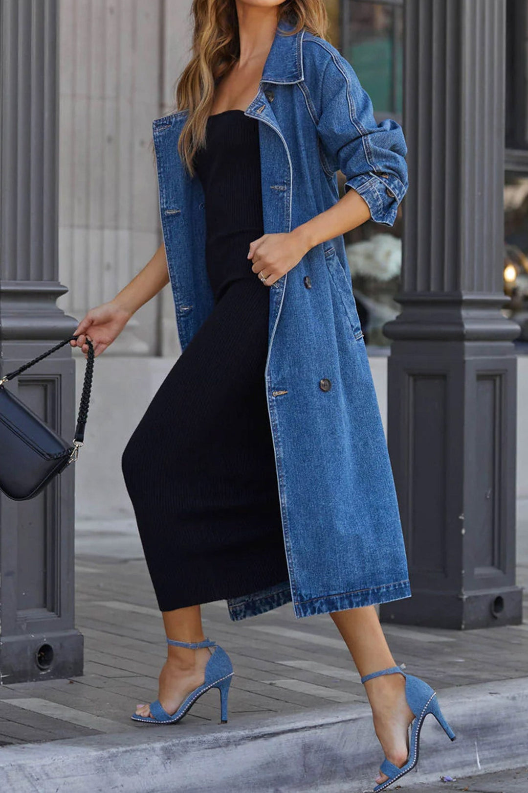 Stilla | Variabel Jeans Trenchcoat Med Stropper
