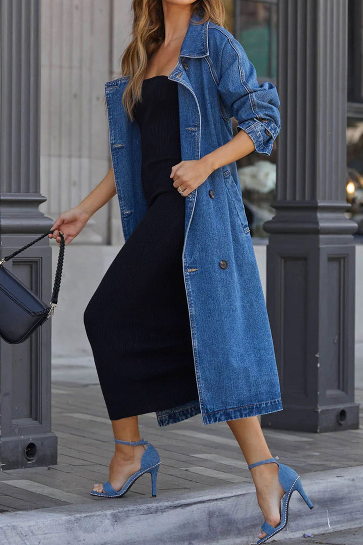 Stilla | Variabel Jeans Trenchcoat Med Stropper