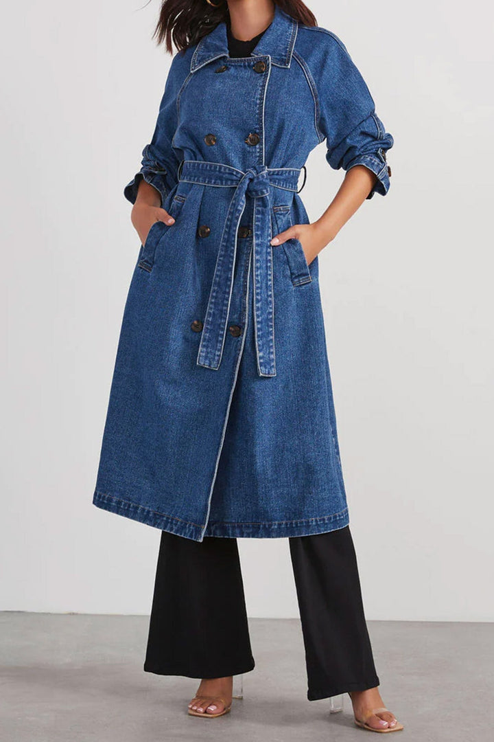 Stilla | Variabel Jeans Trenchcoat Med Stropper