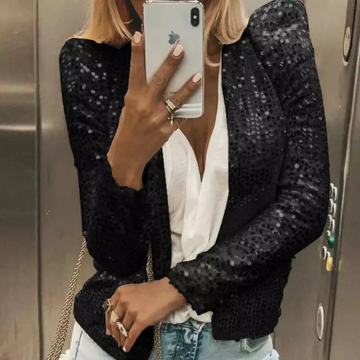 Stilla | Elegant Blazer Med Pailletter