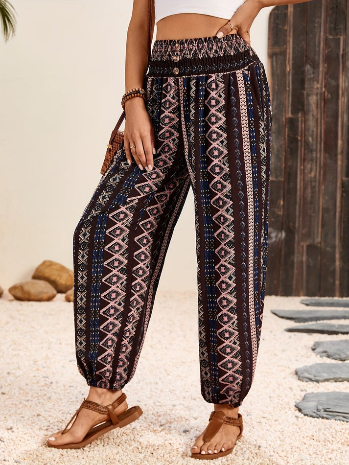 Stilla | Stilfulde Bukser Med Boho Print