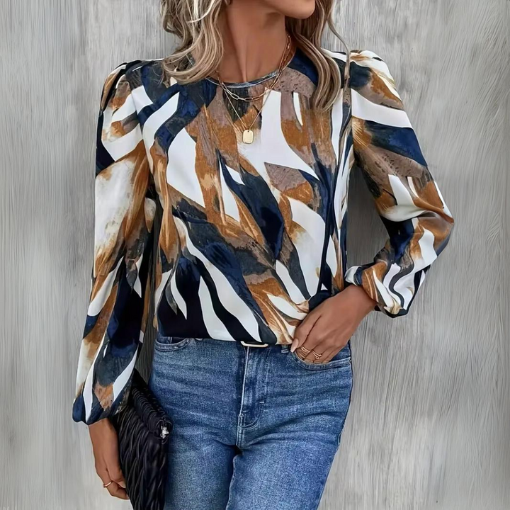 Stilla | Casual Bluse Med Lange Lanternærmer