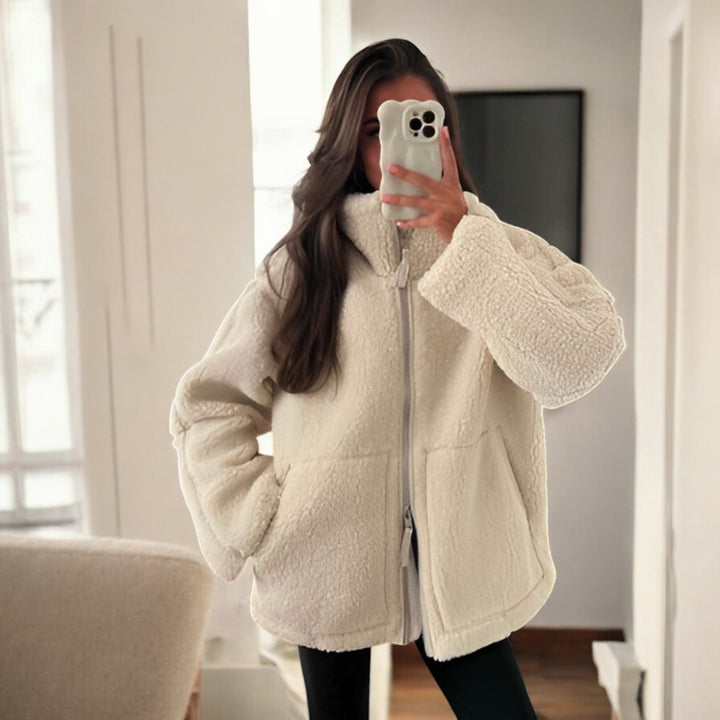 Stilla | Oversized Fleecejakke med Ståkrave