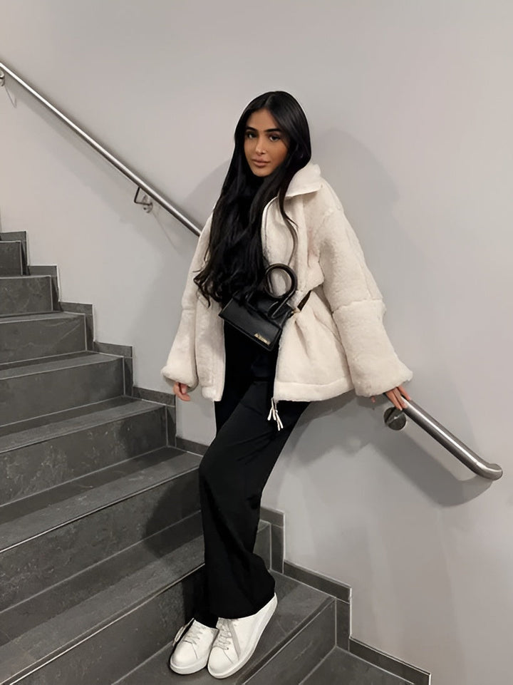 Stilla | Oversized Fleecejakke med Ståkrave