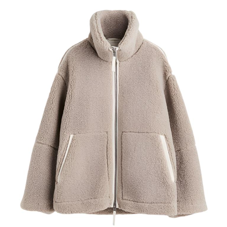Stilla | Oversized Fleecejakke med Ståkrave