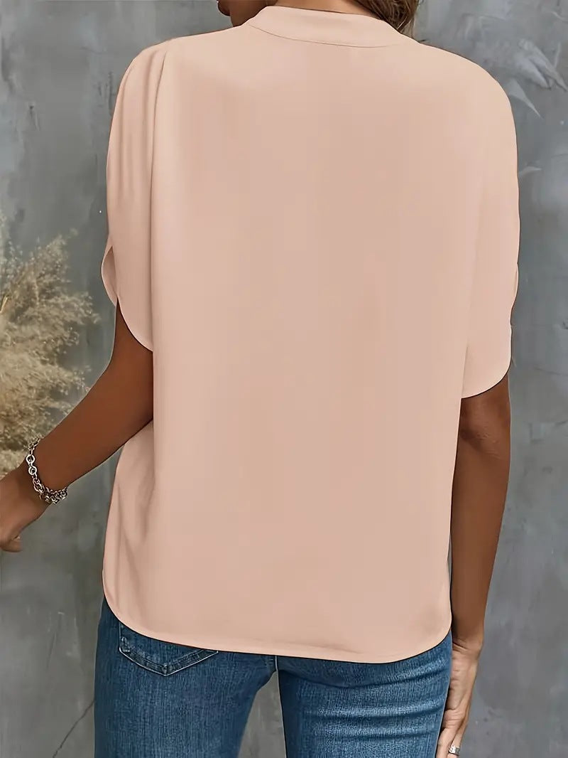 Stilla | Elegant V-hals Bluse Til Damer