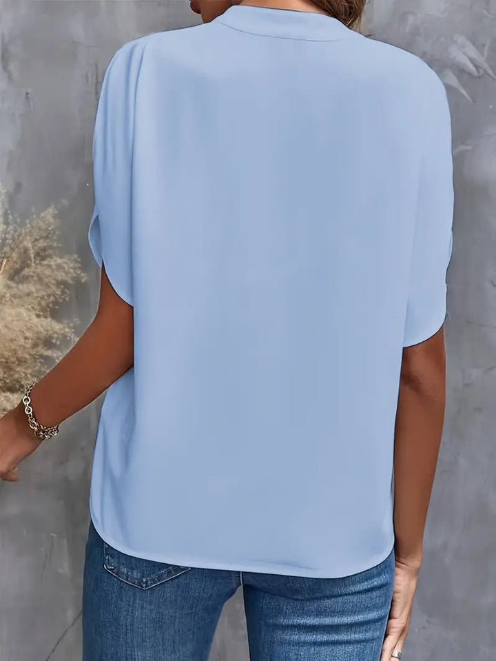 Stilla | Elegant V-hals Bluse Til Damer