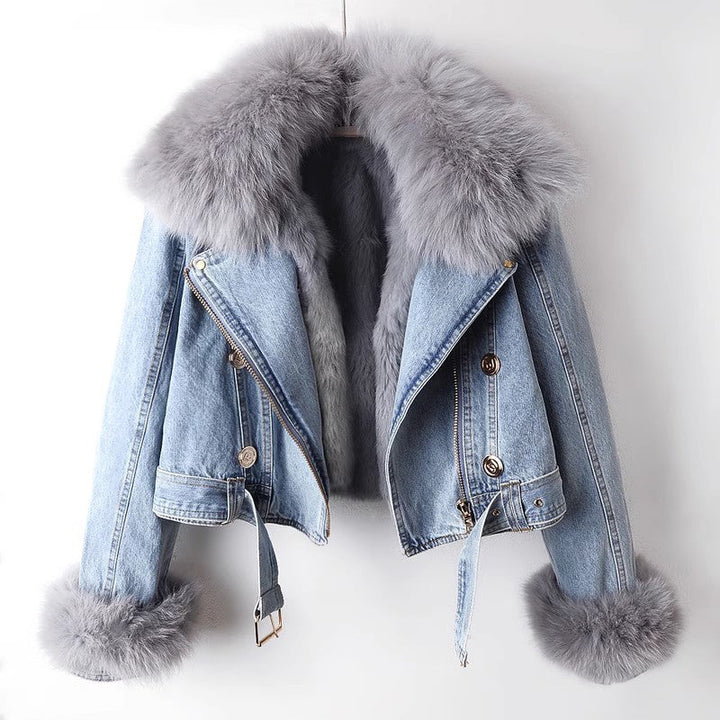 Stilla | Daly Luksuriøs Denim-Kappe