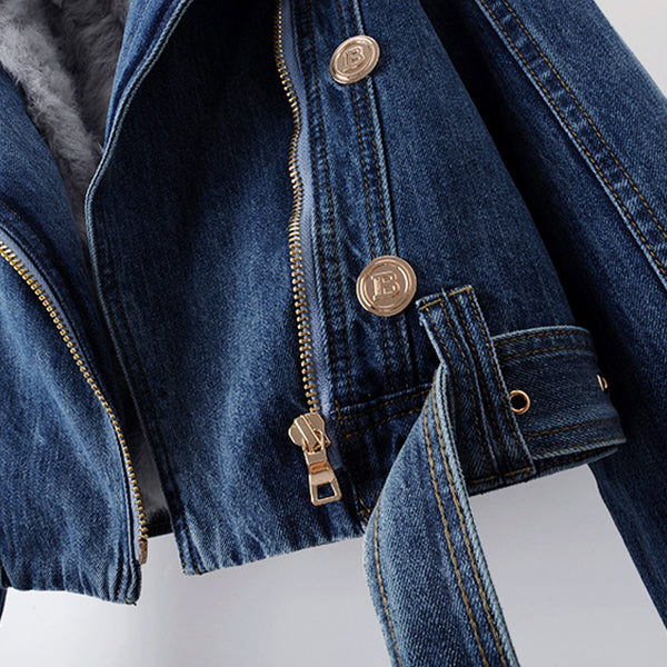 Stilla | Daly Luksuriøs Denim-Kappe