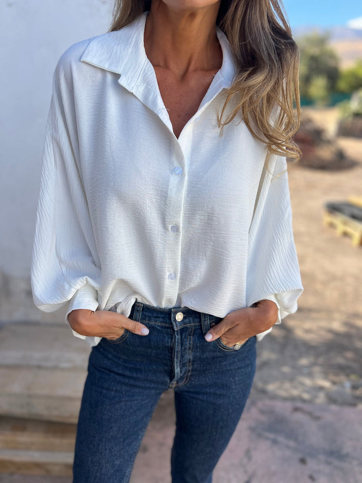 Stilla | Lang Bluse Med Knapper