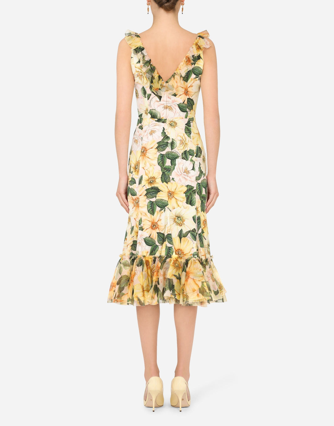 Stilla | Midikjole Med Blomsterprint Og Fiskehale