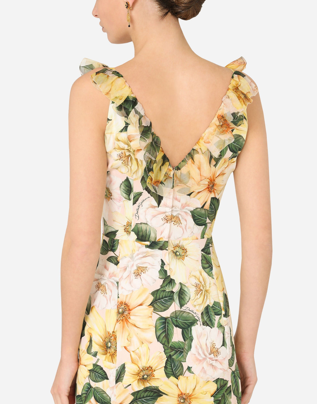 Stilla | Midikjole Med Blomsterprint Og Fiskehale