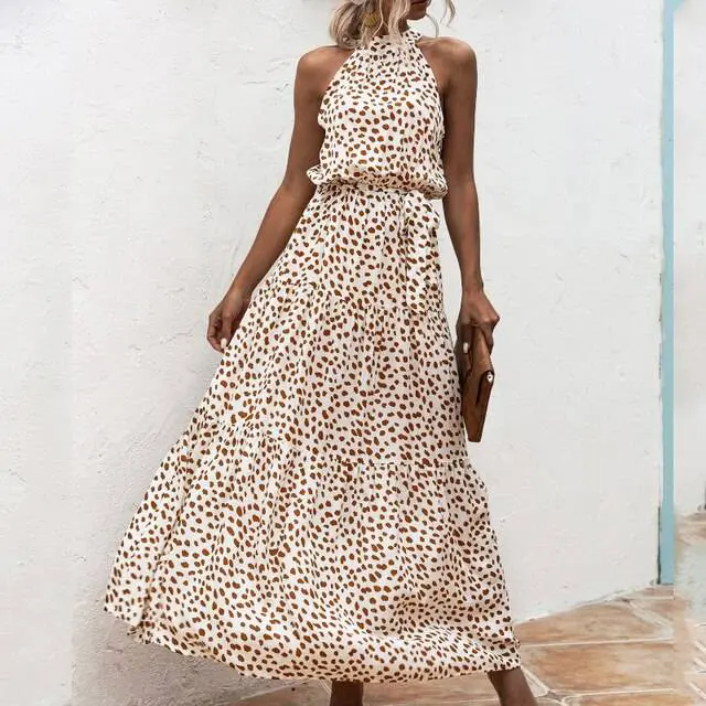 Stilla | Strapless Maxi Kjole Med Blomstermønster