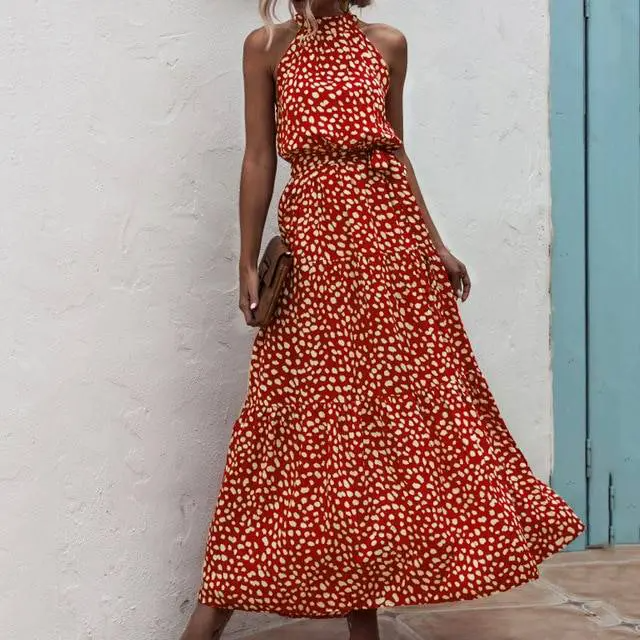 Stilla | Strapless Maxi Kjole Med Blomstermønster