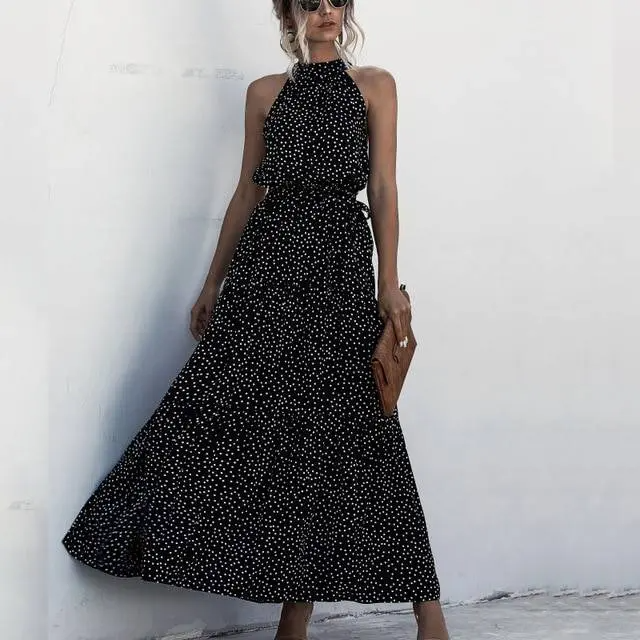 Stilla | Strapless Maxi Kjole Med Blomstermønster