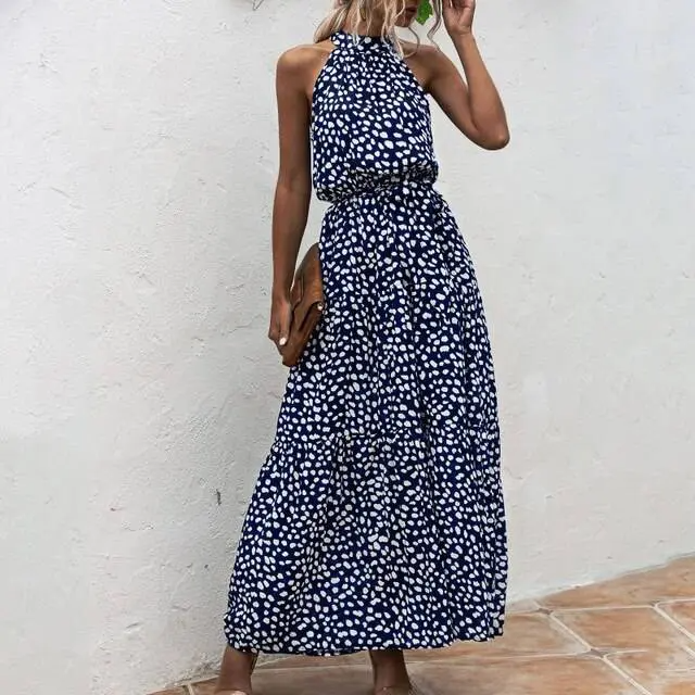 Stilla | Strapless Maxi Kjole Med Blomstermønster