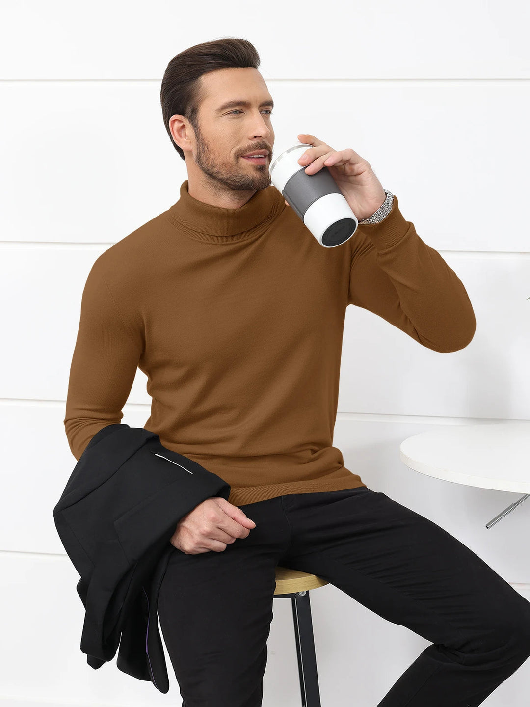 Stilla | Rullekravepullover - Herre Slim Fit