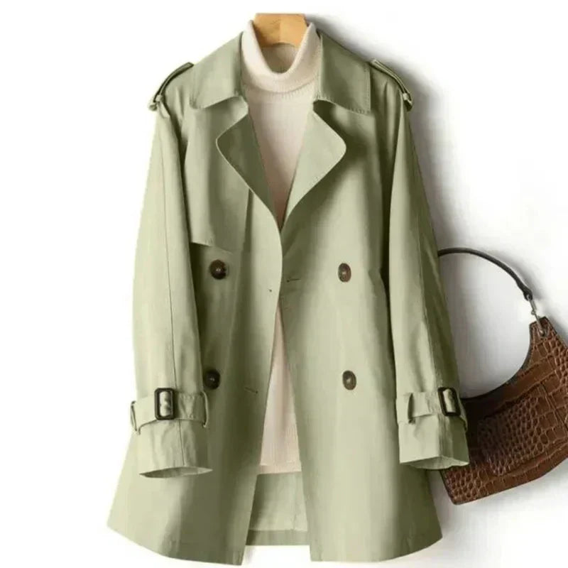 Stilla | Dame Dobbeltlinket Trenchcoat