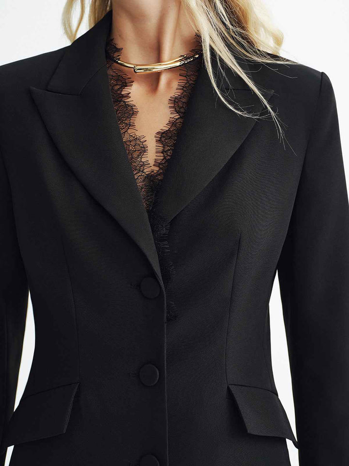 Stilla | Blazer - Elegante Spidsdetaljer med Slim Fit Design