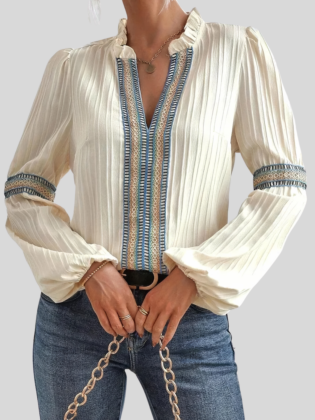 Stilla | Skjorte Bluse Flair Med Bred Ærme
