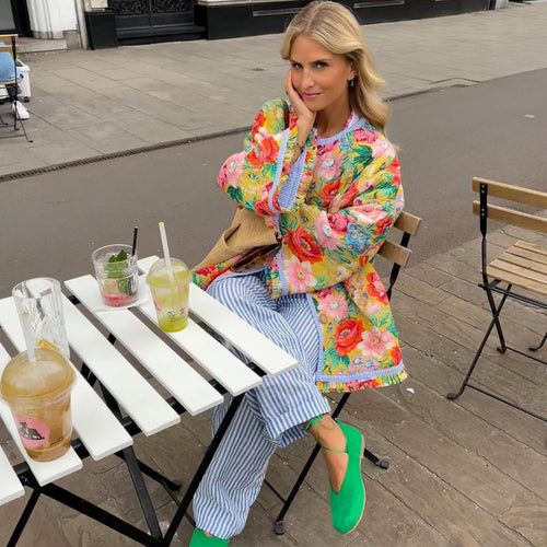 Stilla | Blazer med blomstret tryk til kvinder