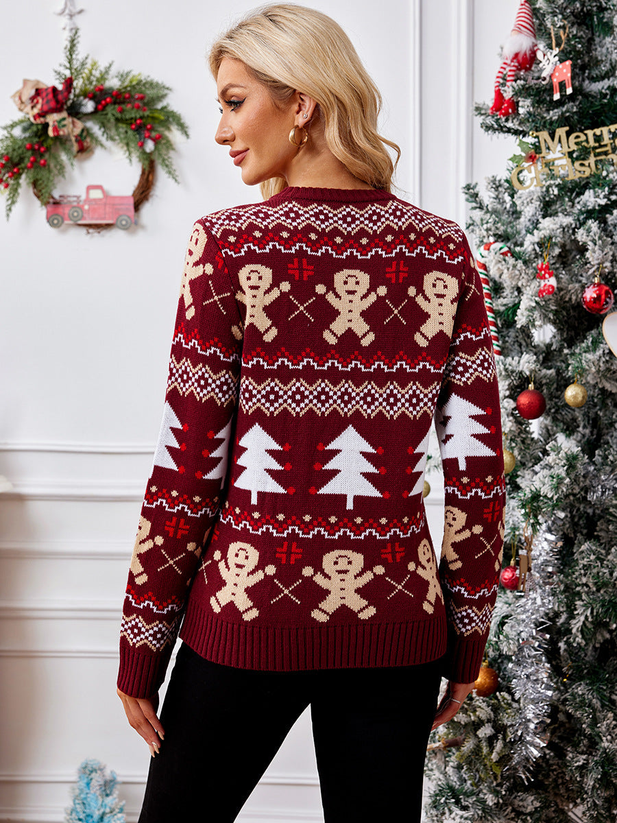 Stilla | Juletrøje cardigan til damer strikket med juledesign