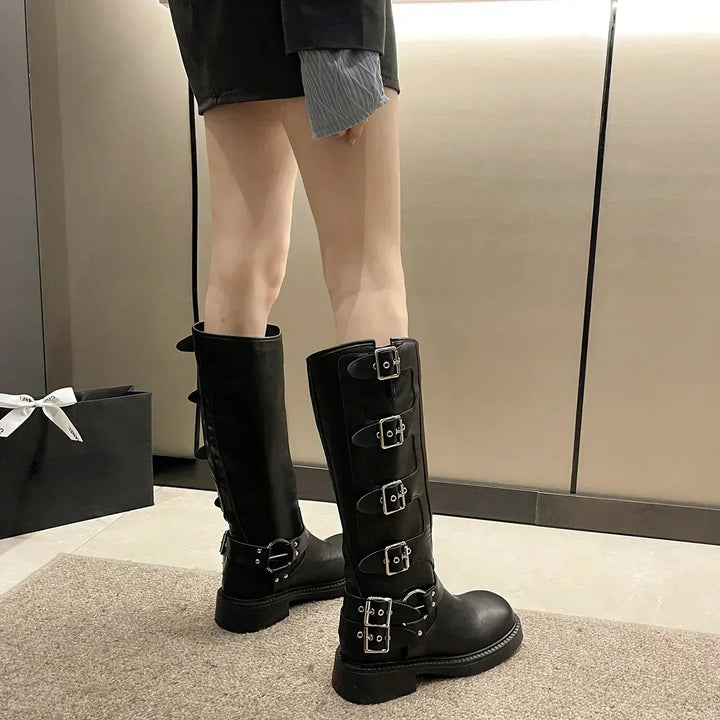 Stilla | Elegante Knieb Hohe Plateauboots