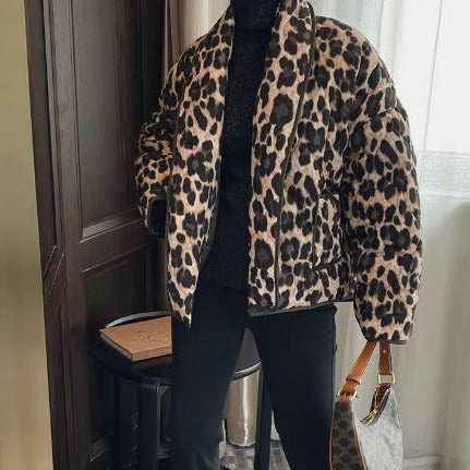 Stilla | Leopardmønster Luxusfrakke