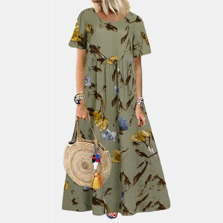 Stilla | Langt, Løst Kjole Med Blomsterprint