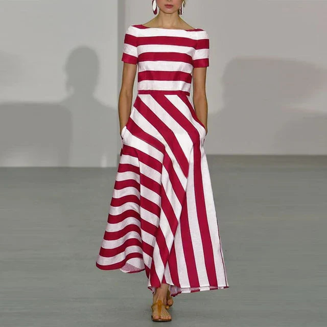 Stilla | Elegante Stribet Kjole