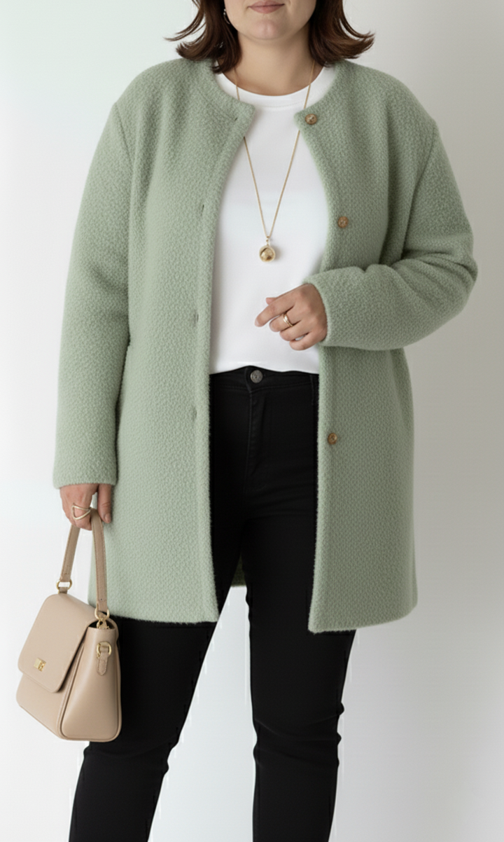 Stilla | Dame sweater-cardigan Elegant og løs pasform Store størrelser