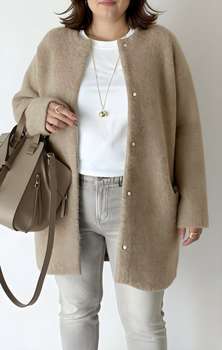 Stilla | Dame sweater-cardigan Elegant og løs pasform Store størrelser