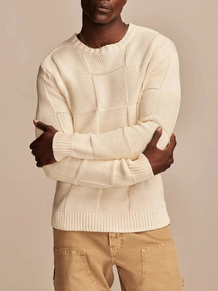 Stilla | Herre Sweater med Ternet Mønster