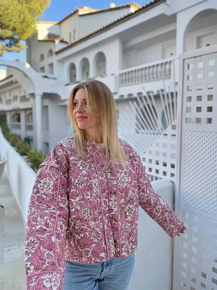 Stilla | Sommerfrakke med blomsterprint