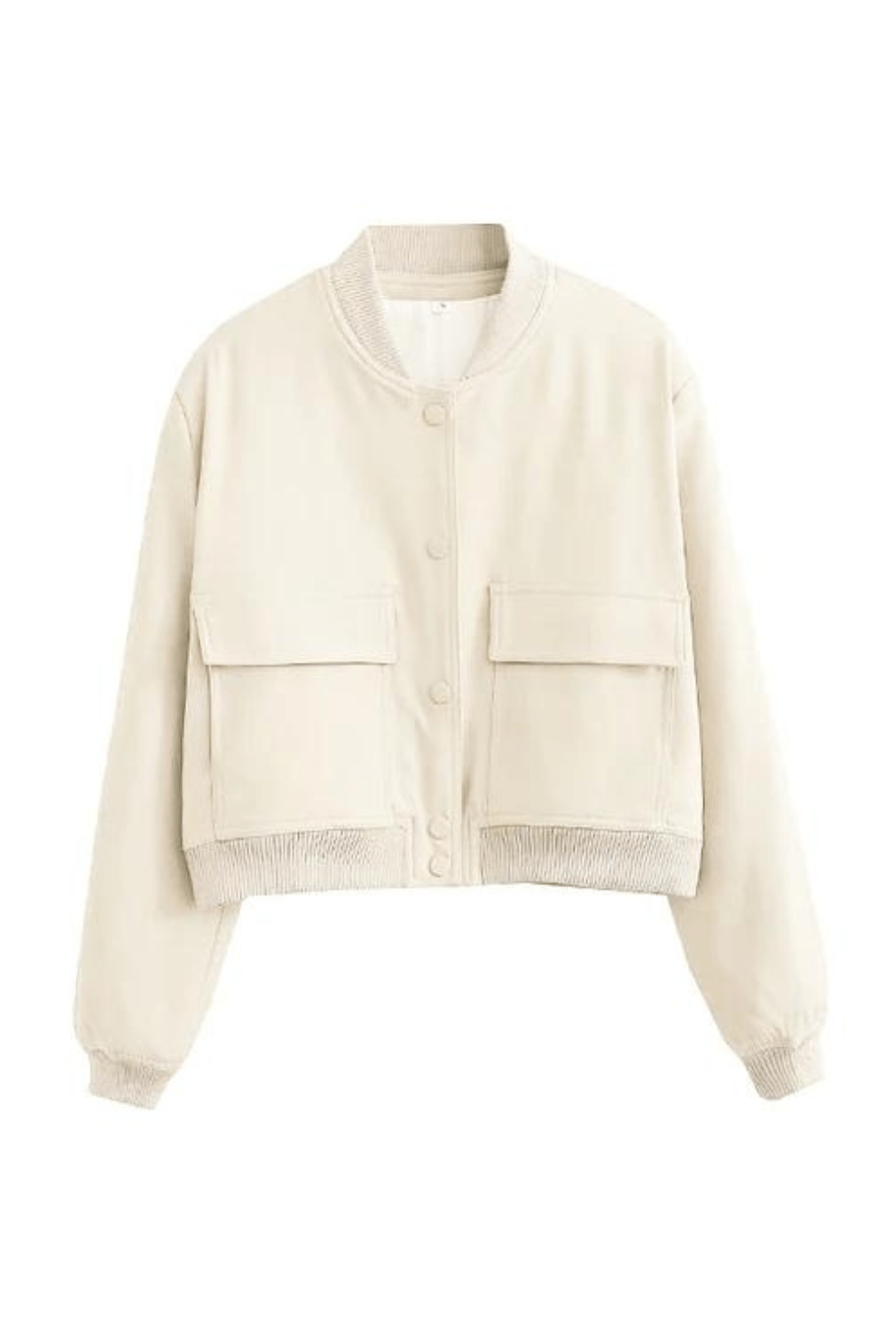 Stilla | Dame Cropped Button-Down Bomberjakke