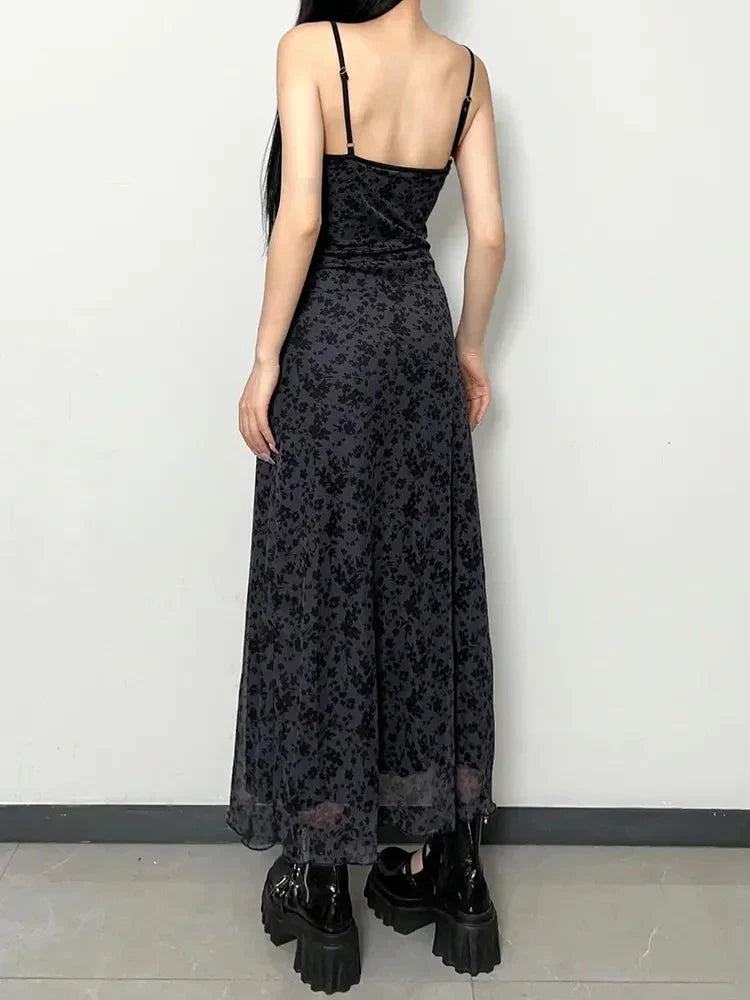 Stilla | Grunge Blomstret Maxikjole