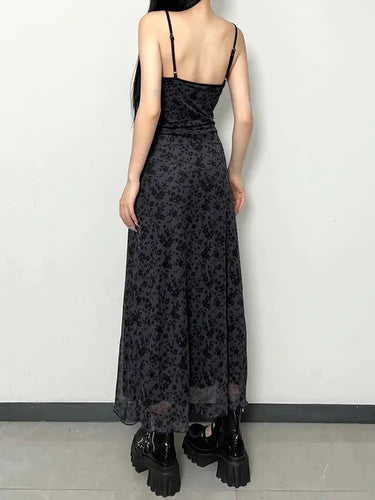 Stilla | Grunge Blomstret Maxikjole