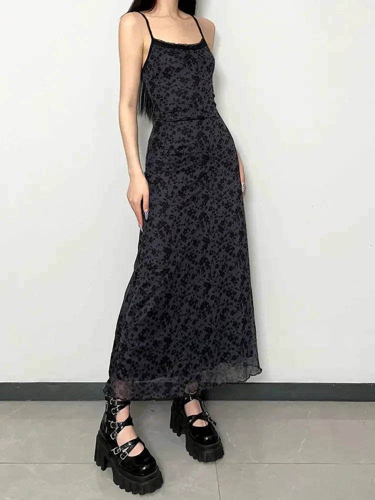 Stilla | Grunge Blomstret Maxikjole